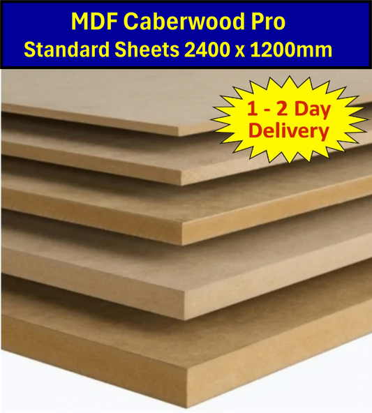 MDF Caberwood Sheets Standard Medium Density Fibreboard 2440 x 1220mm 6mm 9mm 12mm 18mm 25mm 8' x 4' | The Builders Merchant Group