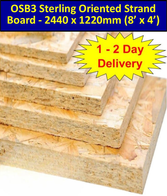 18mm OSB3 Sterling Oriented Strand Board FSC 2400 x 1200mm I The Builders Merchant Group Ltd